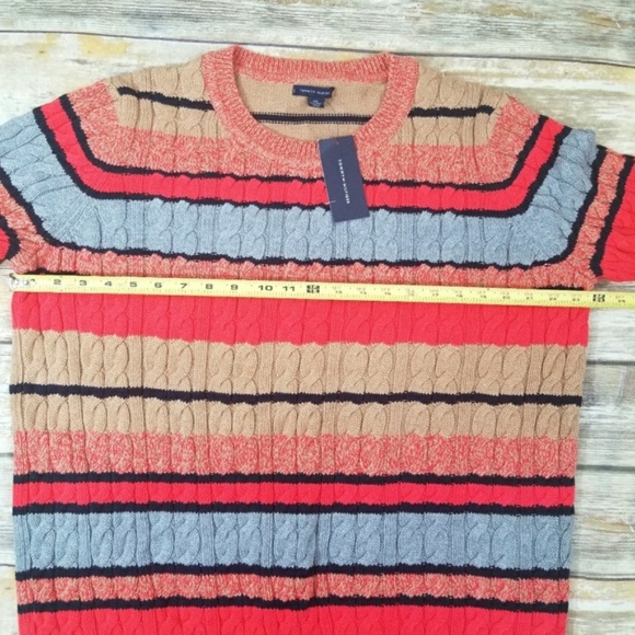 Tommy Hilfiger Cecelia Striped Cable-Knit Sweater - Picture 7 of 7
